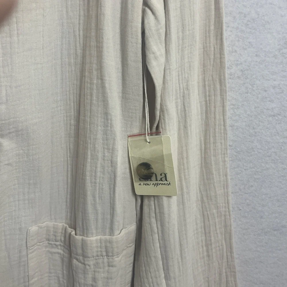 a.n.a A New Approach Cream Lightweight Blazer Jacket L - Picture 10 of 12
